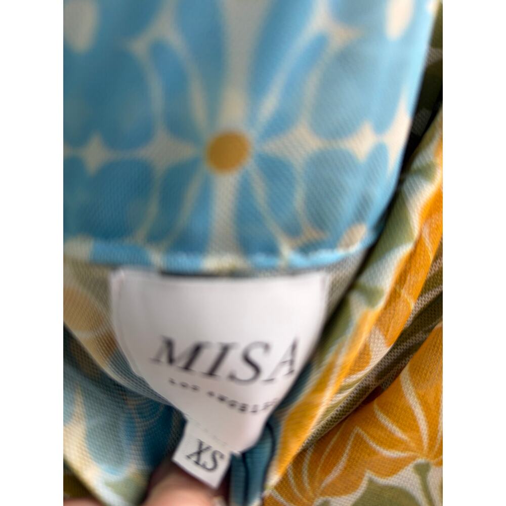 MISA Los Angeles Ekat Maxi Skirt - NWT - Blue Citrus Print - Size XS - Picture 8 of 10